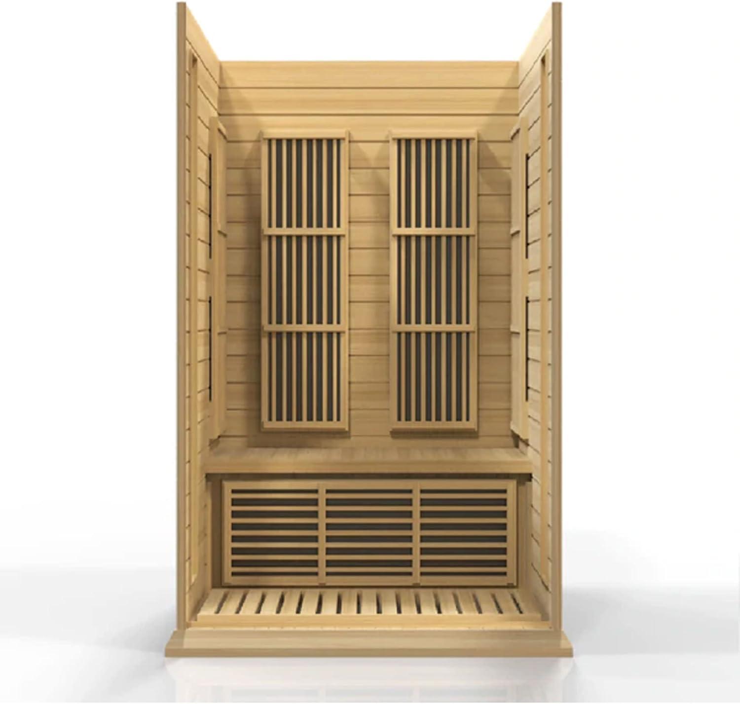 Dynamic Infrared Maxxus 2 - Person Bluetooth Compatible FAR Infrared Sauna in Hemlock