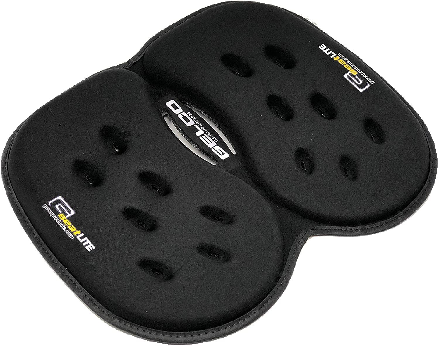 GSeat LITE - Travel Gel Foam Cushion, Relieves Tailbone Discomfort and Promotes Healthy Posture for Car, Commute, Airplane and Travel Comfort - Blue