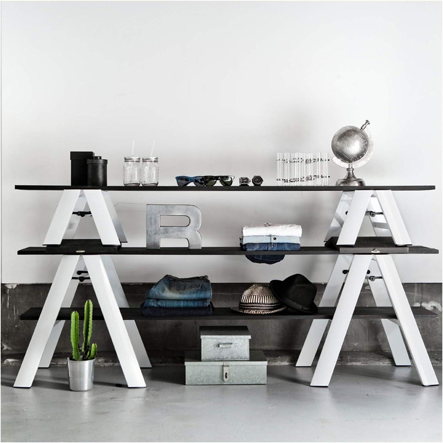 White Aluminum 2-Step Folding Step Stool