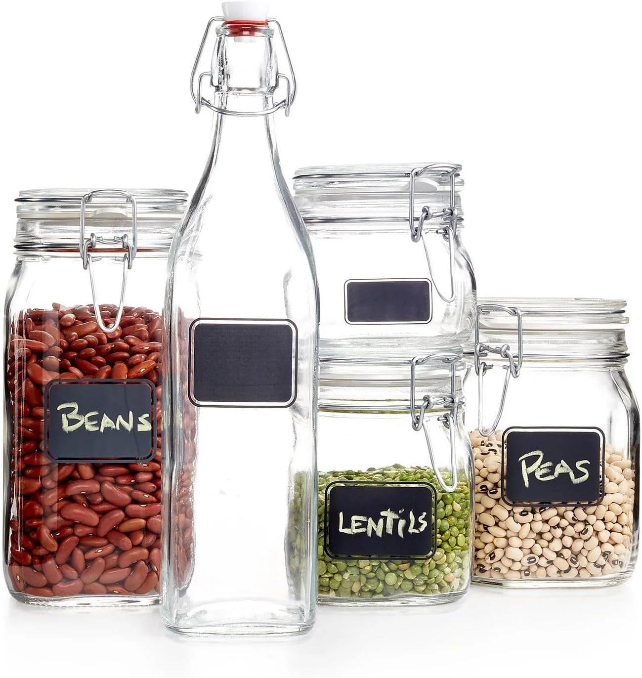 Bormioli Rocco 0.75L Swing Top Storage Jar w/Chalkboard Label