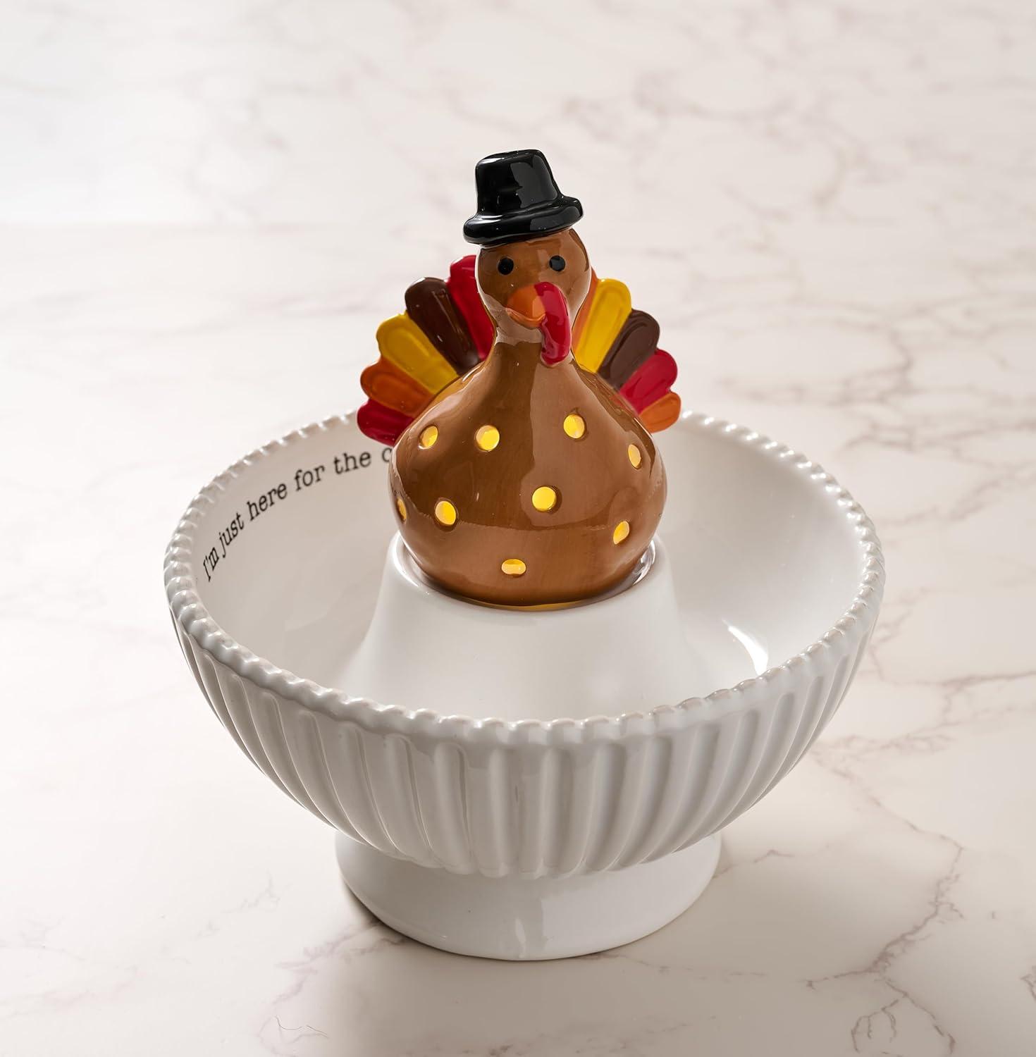 Mud Pie Circa Candy Bowl, 3 1/2" x 6 3/4" dia, WHITE