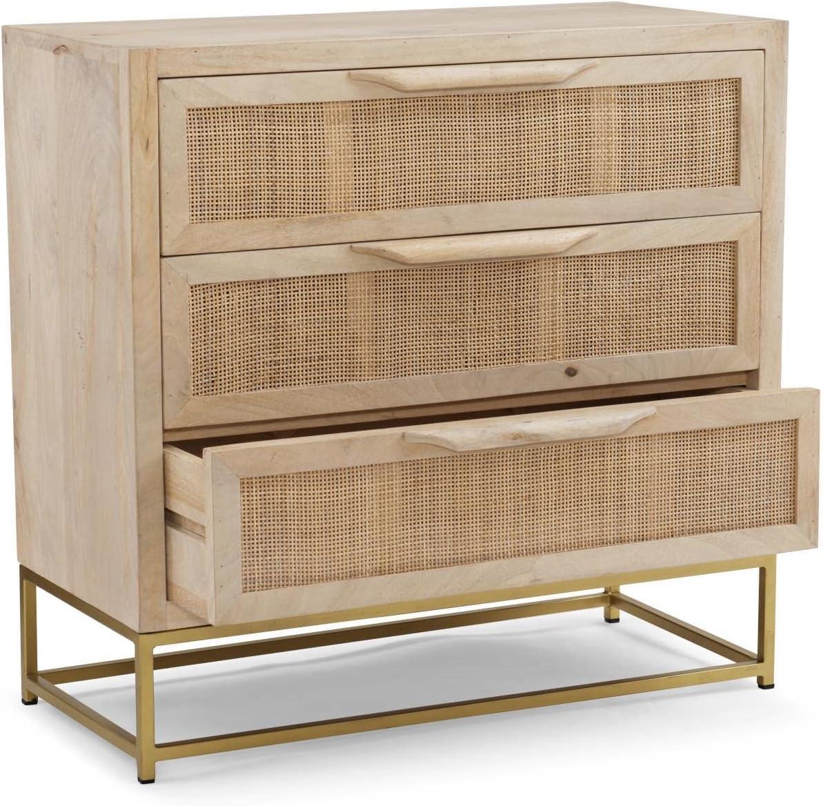 Leanne 3 Drawer 30" W Solid Wood Dresser
