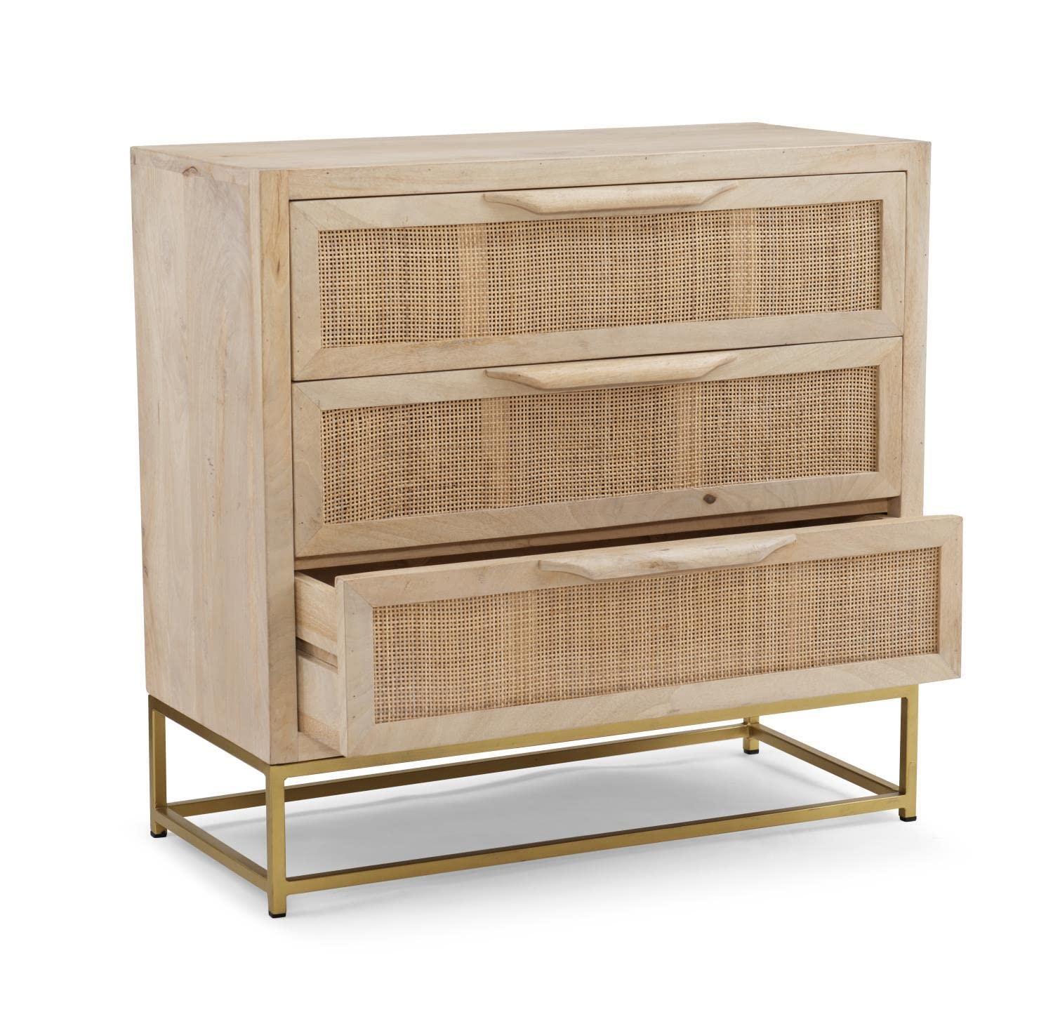 Leanne 3 Drawer 30" W Solid Wood Dresser