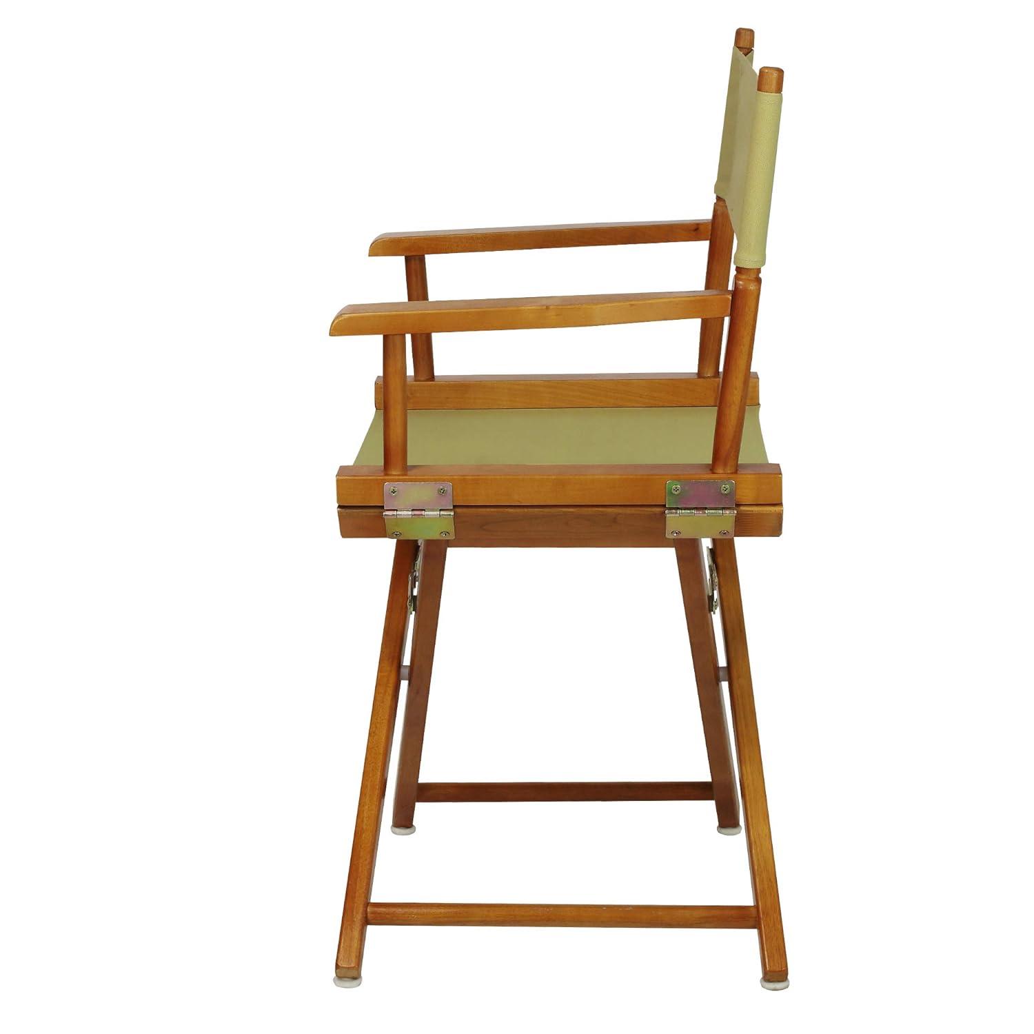 "18" Director's Chair Honey Oak Frame-Olive Canvas"