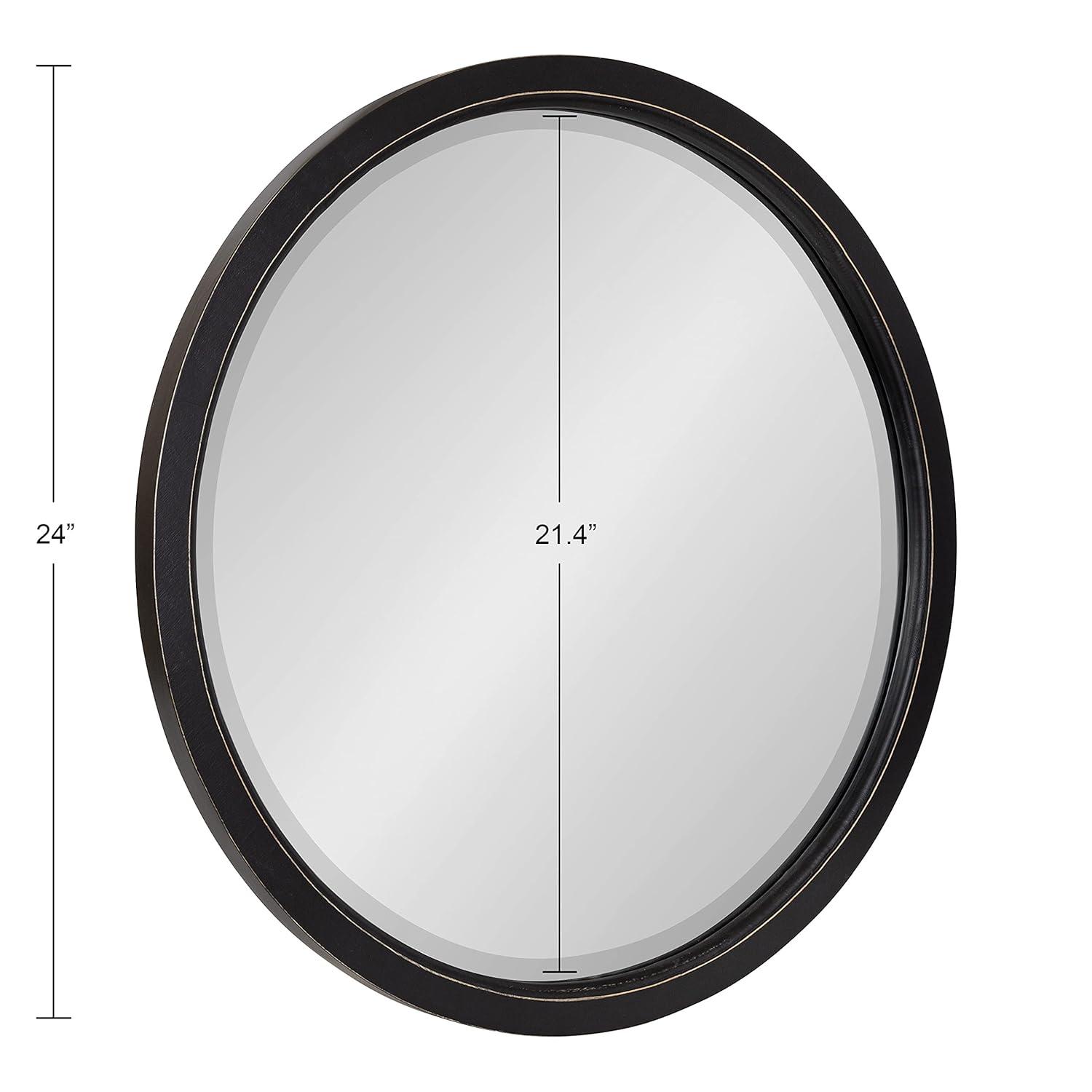 18&#34; x 18&#34; Hogan Round Framed Decorative Wall Mirror White - Kate &#38; Laurel All Things Decor