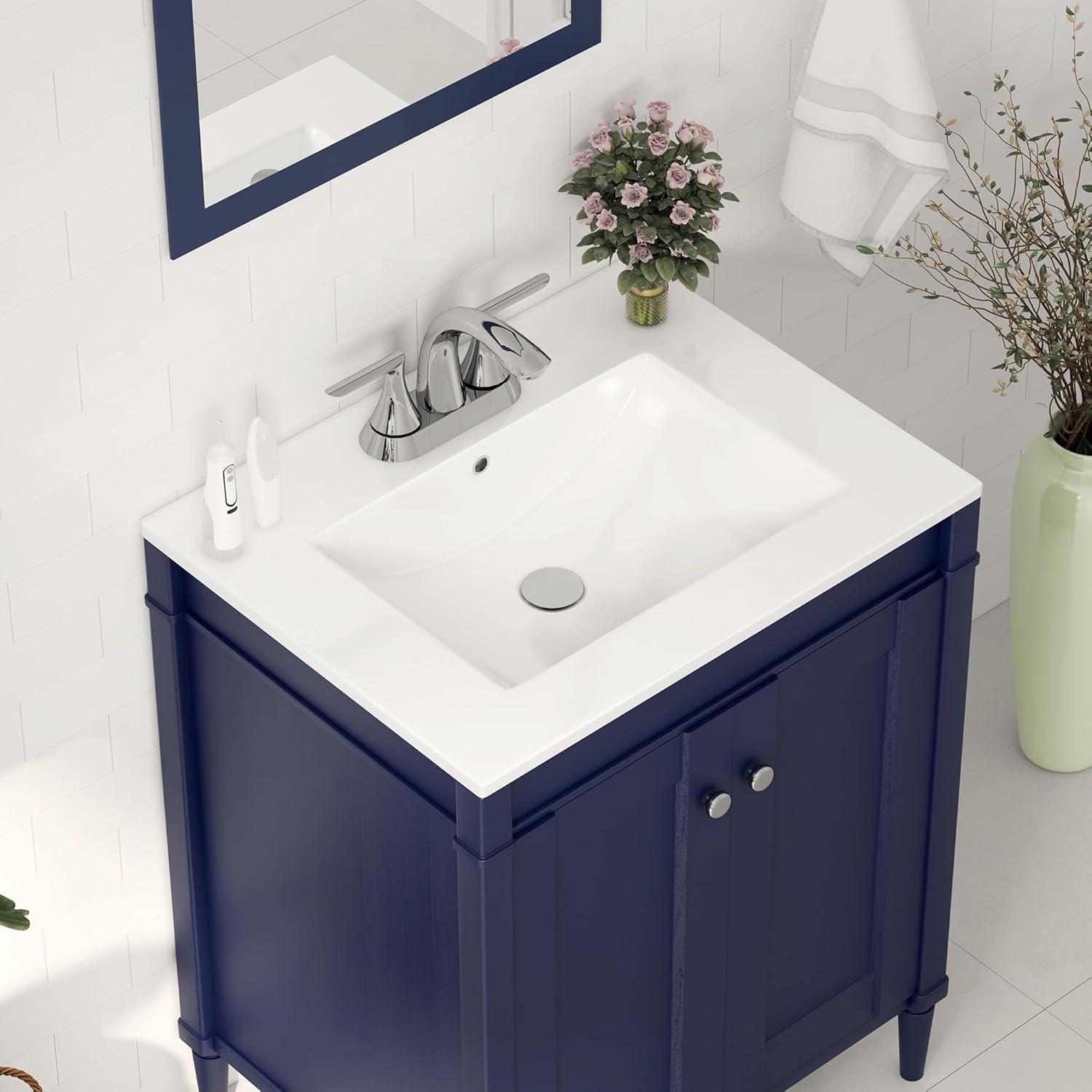 Ceramic 24" Single Bathroom Vanity Top