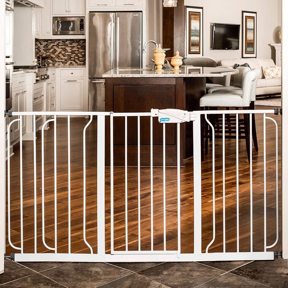 Regalo 56-Inch Extra Wide White Metal Baby Safety Gate