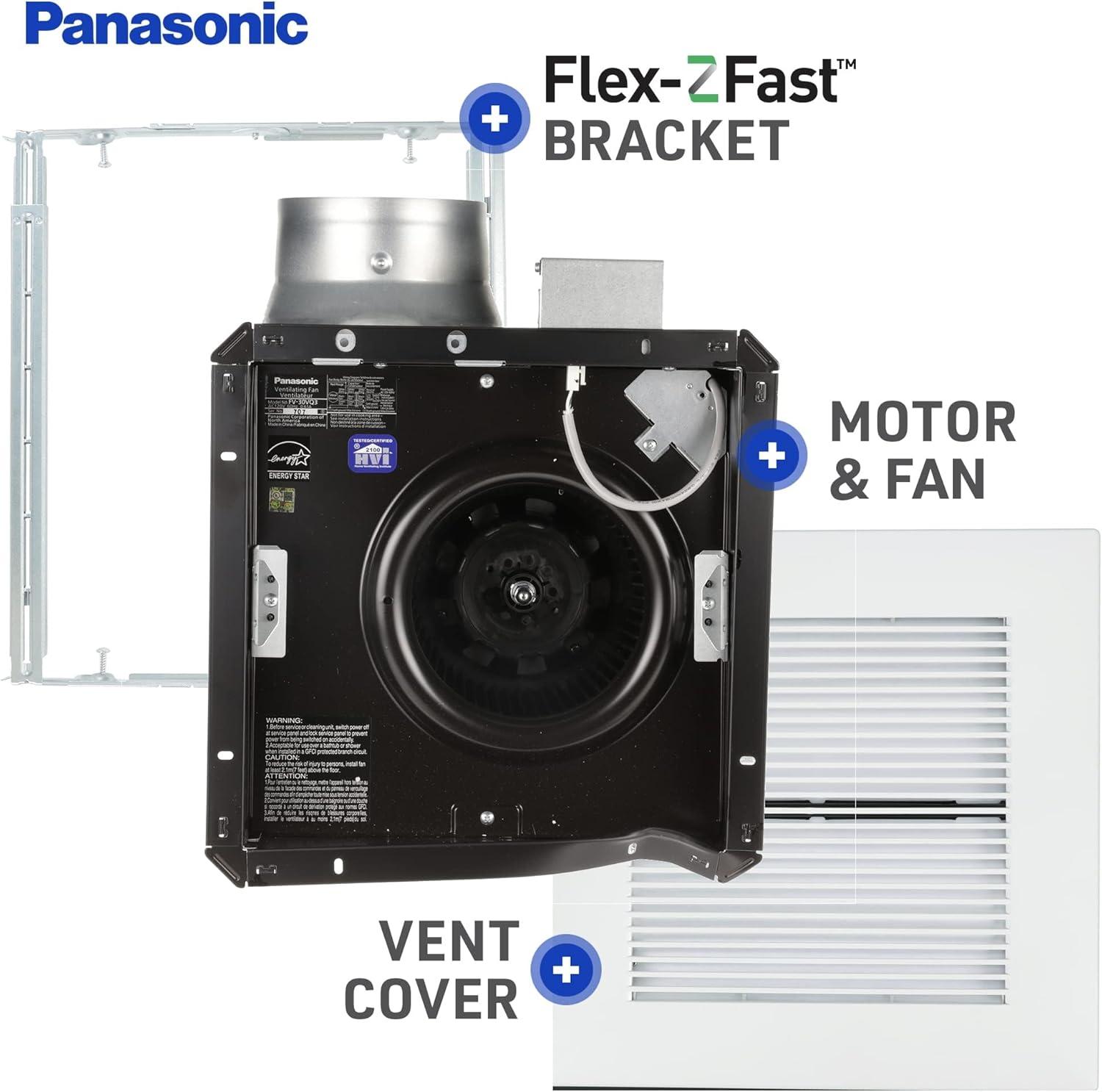 Panasonic WhisperCeiling Bathroom Exhaust Fan, 290 CFM, FV-30VQ3