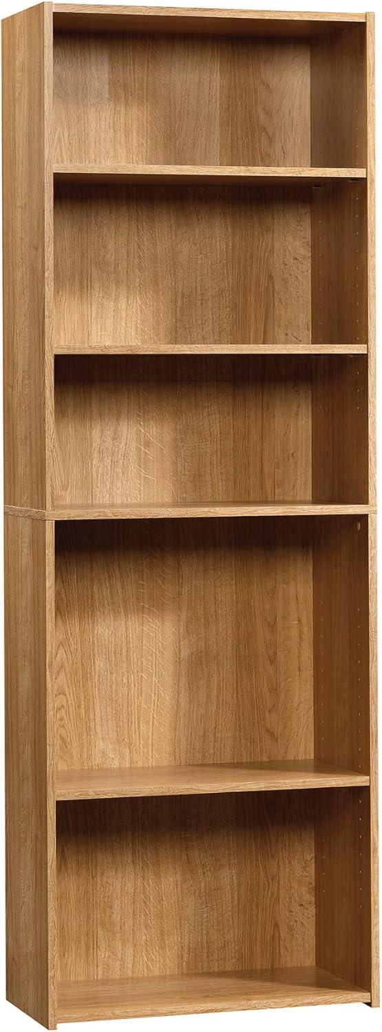 Highland Oak Adjustable 5-Shelf Wooden Bookcase