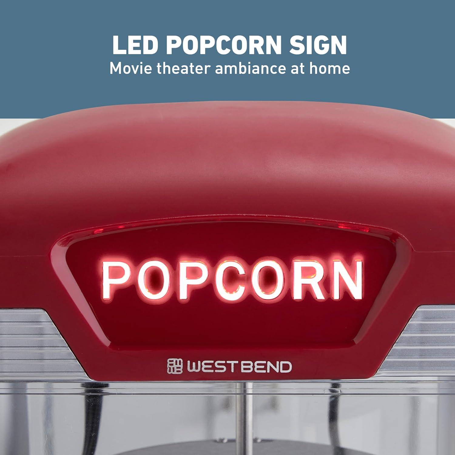 West Bend West Bend Theater Crazy 4 Qt. Popcorn Machine, In Black