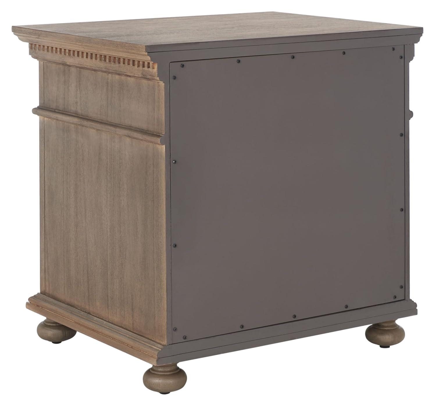 SAFAVIEH Couture Home Collection Allisyn Light Brown 3-Drawer Wood Nightstand Table (Fully Assembled)