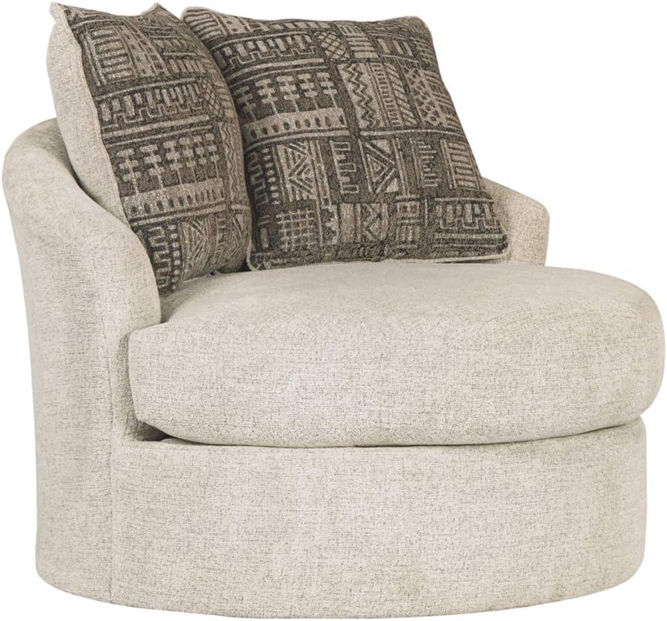 Soletren Upholstered Swivel Barrel Chair