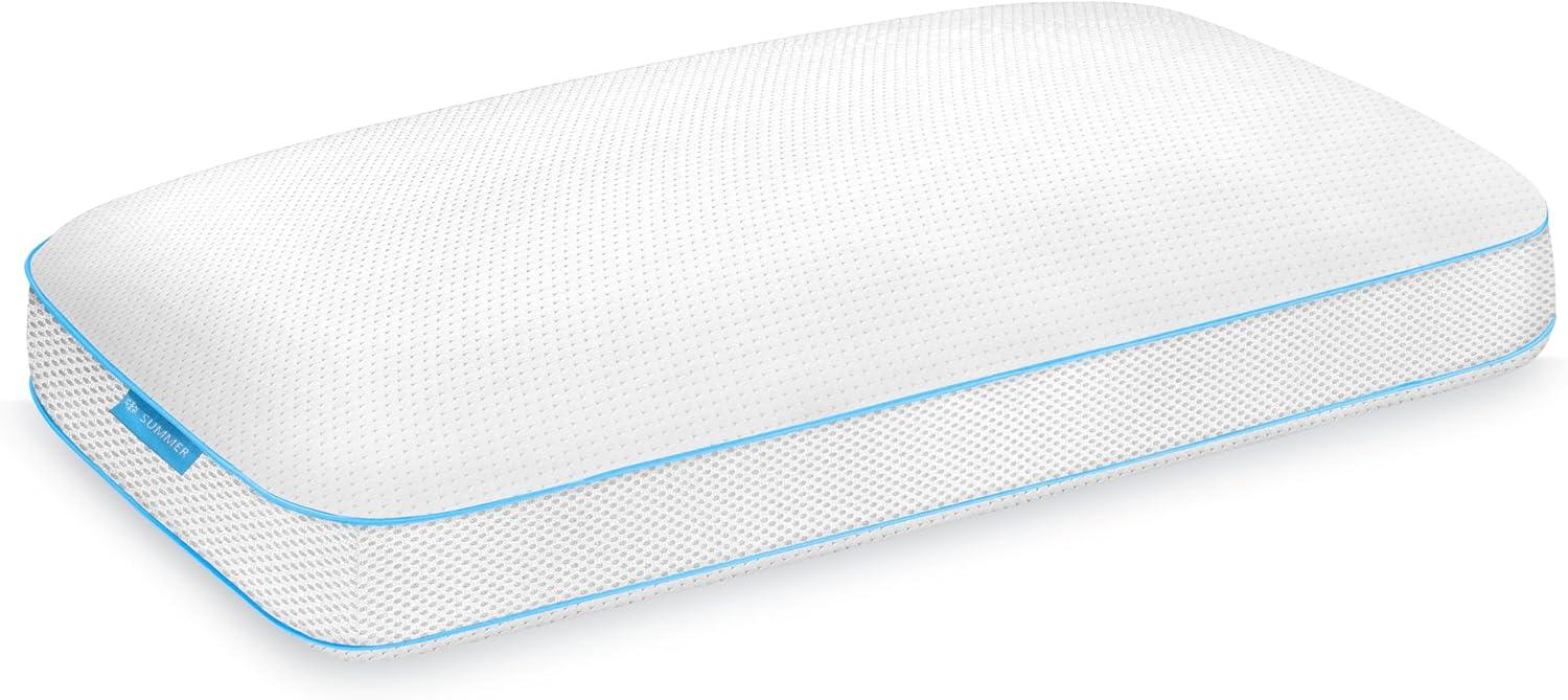 Standard White Gel Memory Foam Cooling Pillow