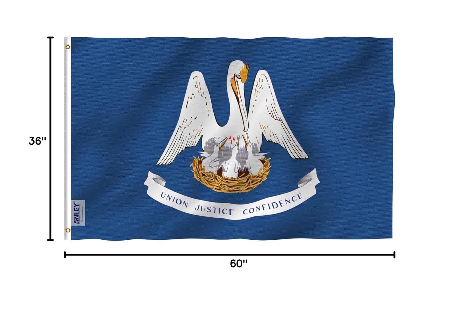 ANLEY Louisiana State Flag 2-Sided 36 x 60 in. House Flag