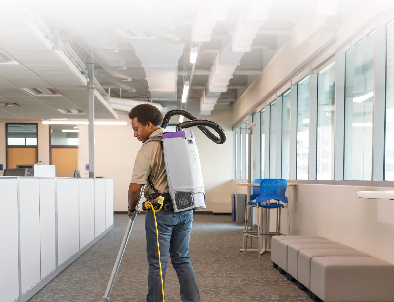 ProTeam GoFit 10 Commercial Backpack Vacuum with Xover Multi-Surface Telescoping Wand Tool Kit, 10 Quart, Corded