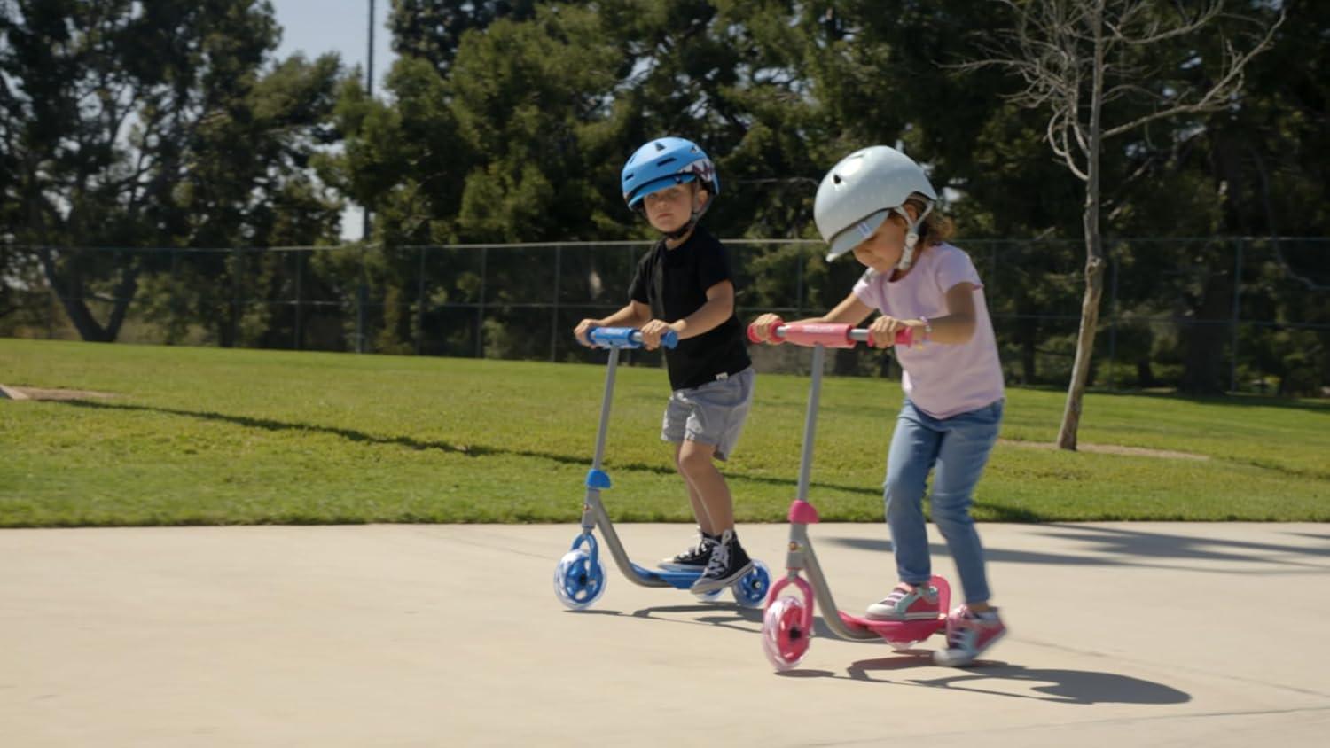 Pink Alloy Steel 3-Wheel Kids Kick Scooter