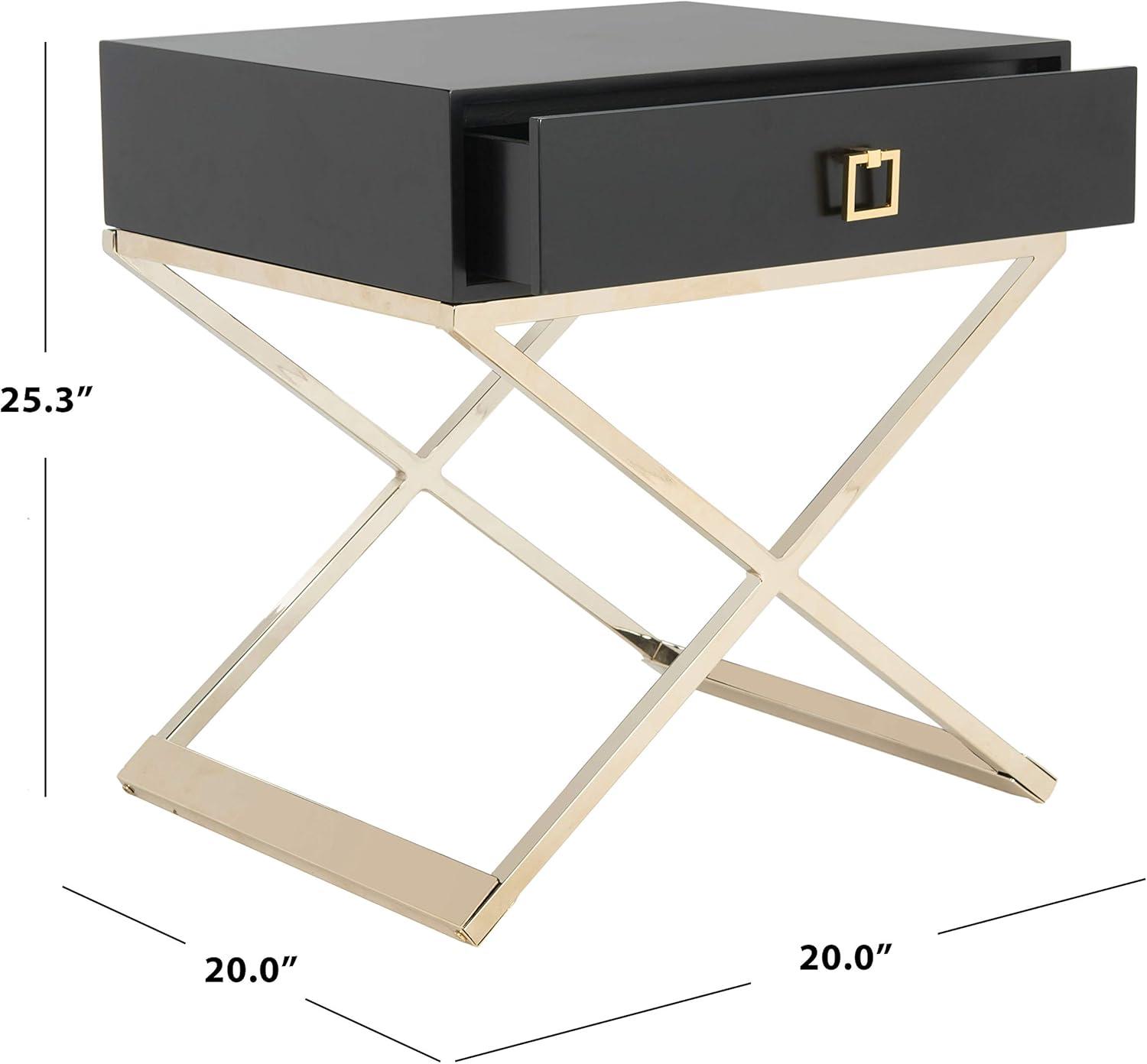 Zarina Modern Cross Leg End Table - White - Safavieh.