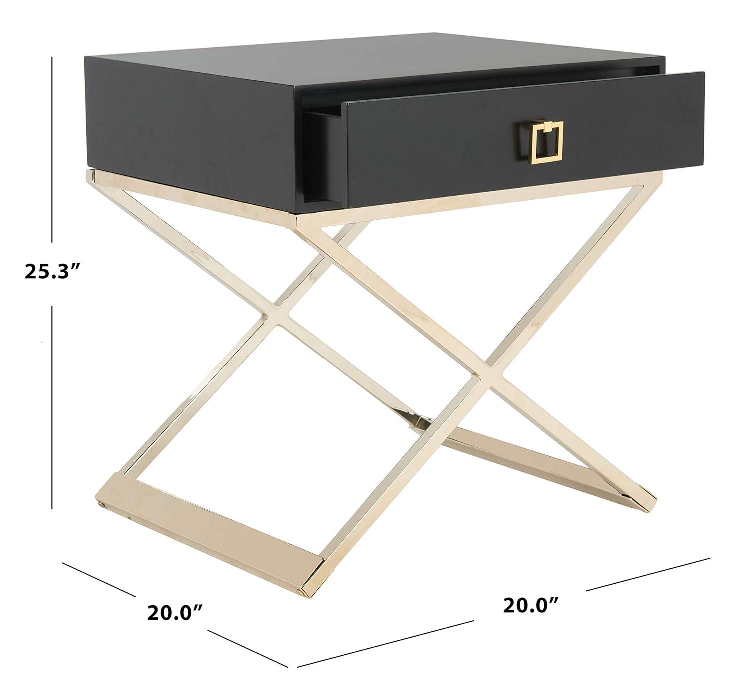Zarina Modern Cross Leg End Table - White - Safavieh.