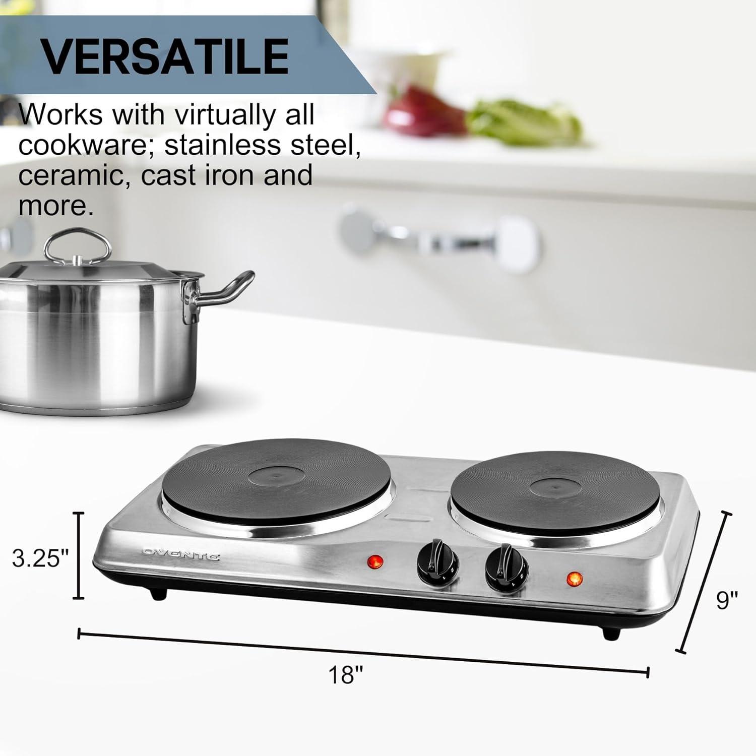 Ovente OVENTE Electric Double Cast Iron Burner