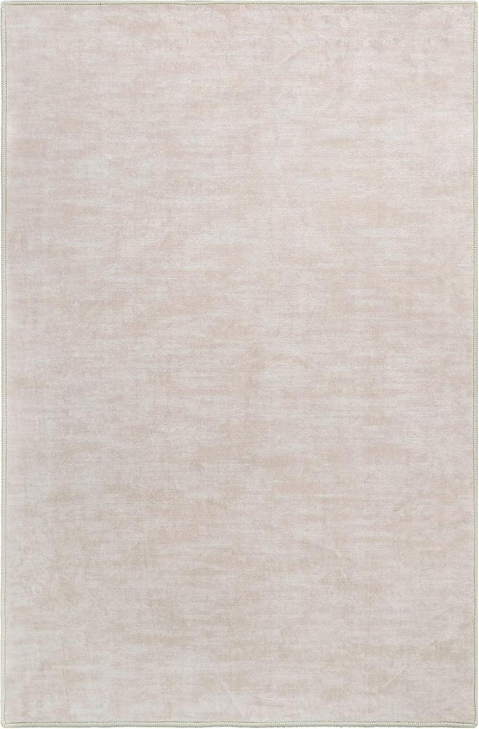 Garvee 9' x 12' Large Machine Washable Area Rug Modern Solid Rug Non-Slip Low-Pile Contemporary Indoor Area Rug for Home Office Bedroom, Red