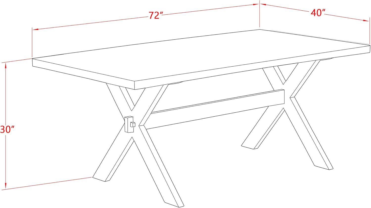 X697MZ650-9 9Pc Dining Set - Rectangular Table and 8 Parson Chairs - Multi-Color Color