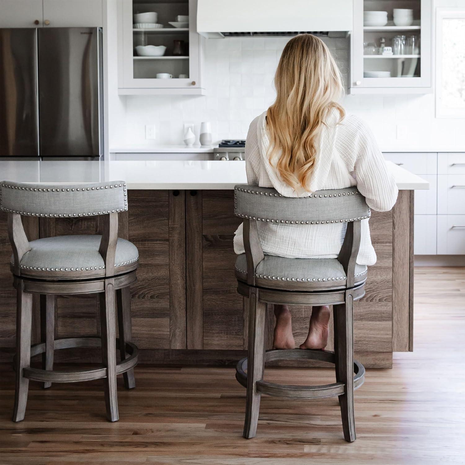 Maven Lane Maven Lane Alexander Stool with Fabric Upholstery