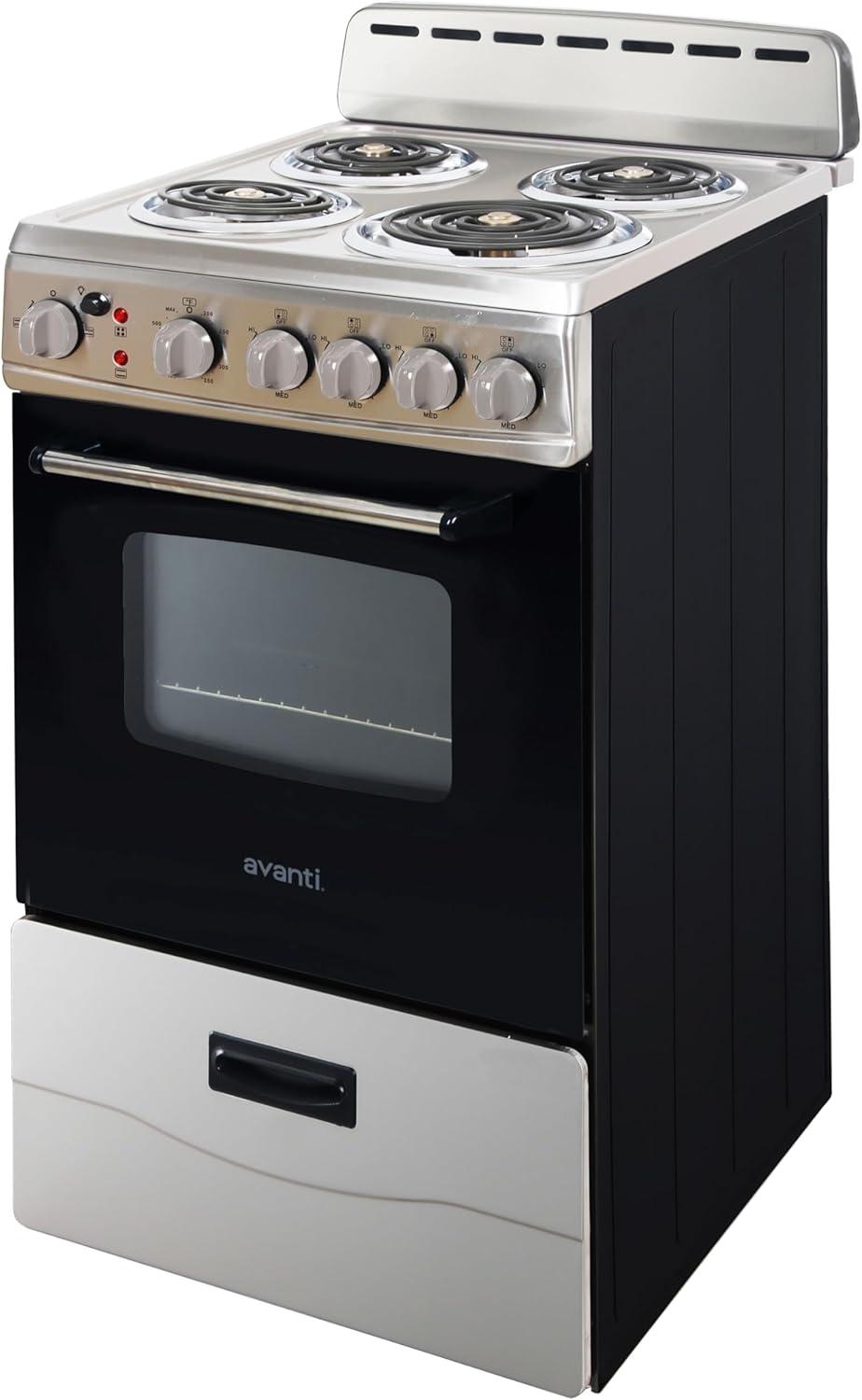 Avanti 20" Electric Range Oven with Framed Glass Door, in Stainless Steel (ERU200P3S)