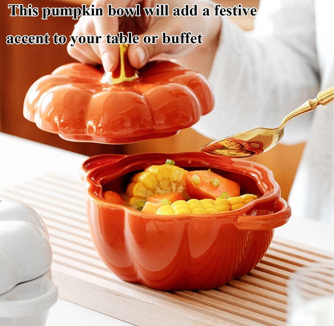 Fall Deals! Pumpkin Bowls,Ceramic Pumpkin Pot,Dutch Oven,Mini Soup Bowls,Halloween Partyware,Thanksgiving Decor,for Kitchen,Dining Room