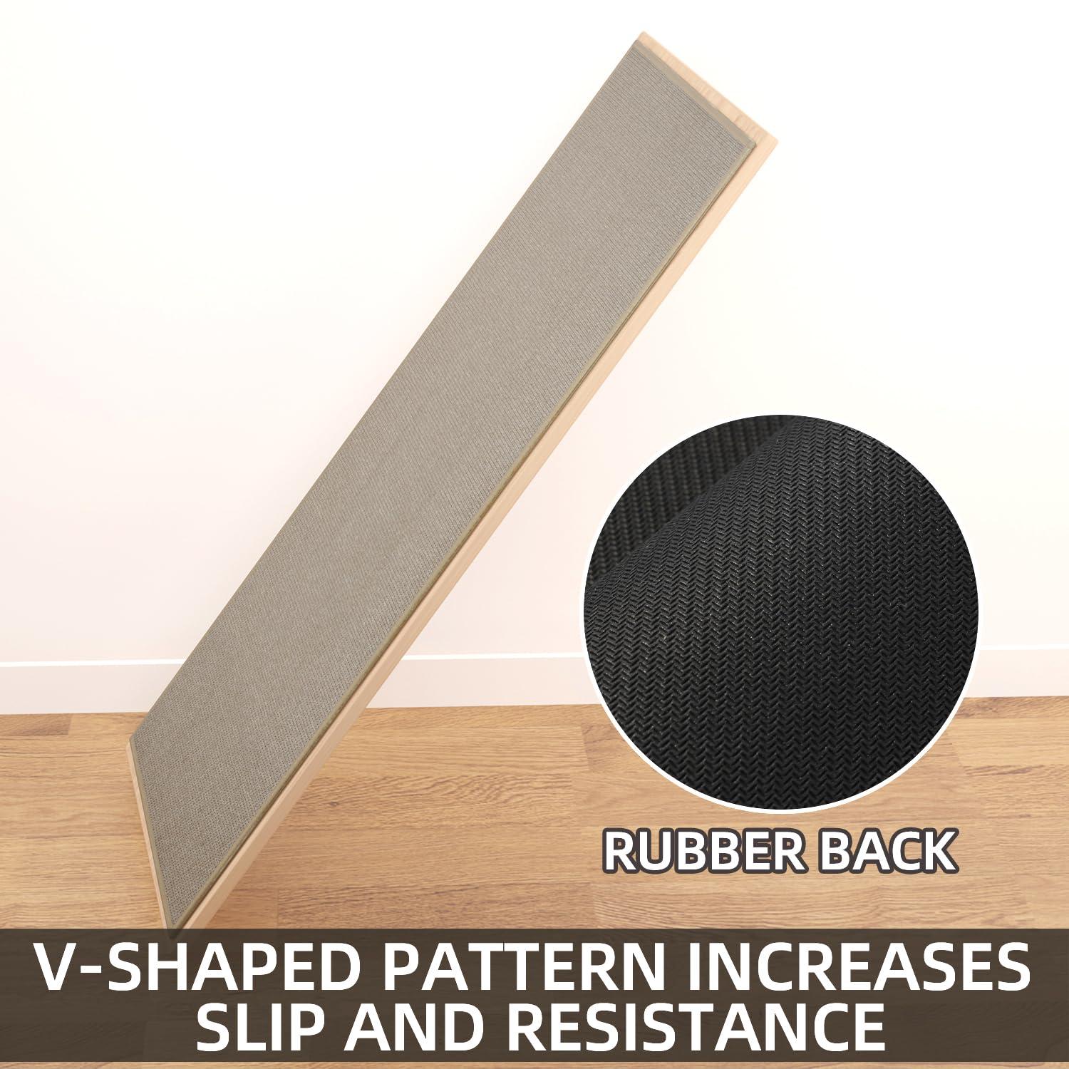 Kitchen Mat Set of 2 PCS, Cushioned Non Slip Rugs for Kitchen Floor, Absorbent Runner Comfort Standing Mats Washable for Kitchen, Office, Home (Brown, 17.3"x47"+17.3"x30")