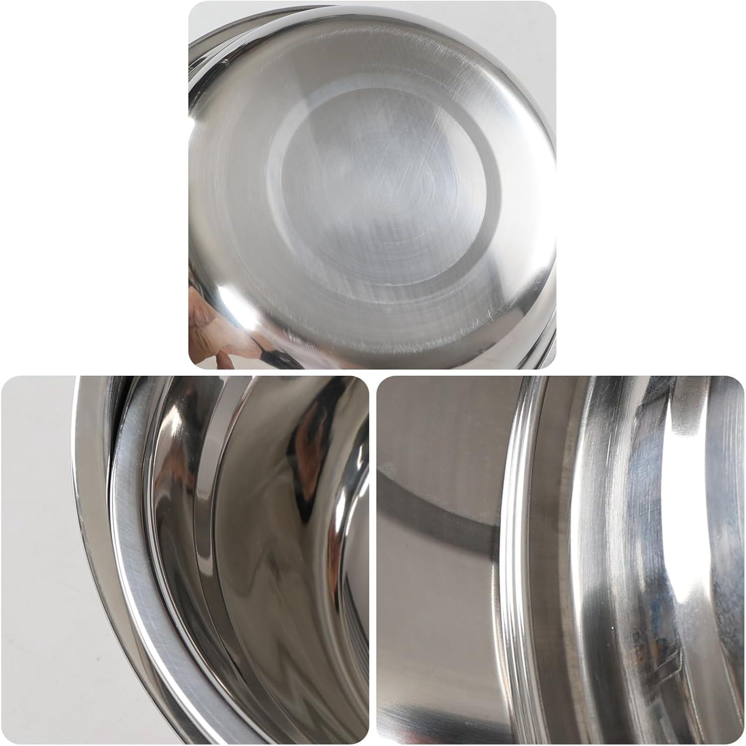 7.55" Stainless Steel Mixing and Serving Bowl Set