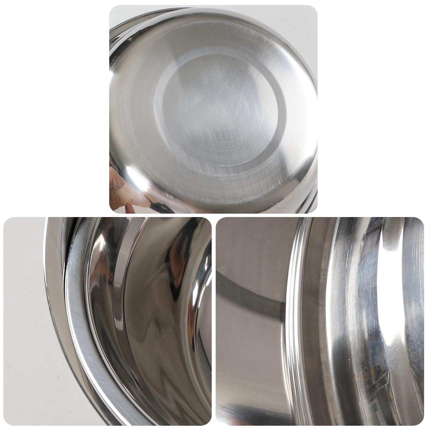 4-Pack Stainless Steel Mixing Bowls/Metal Prep Bowls, Salad Serving Bowl Set