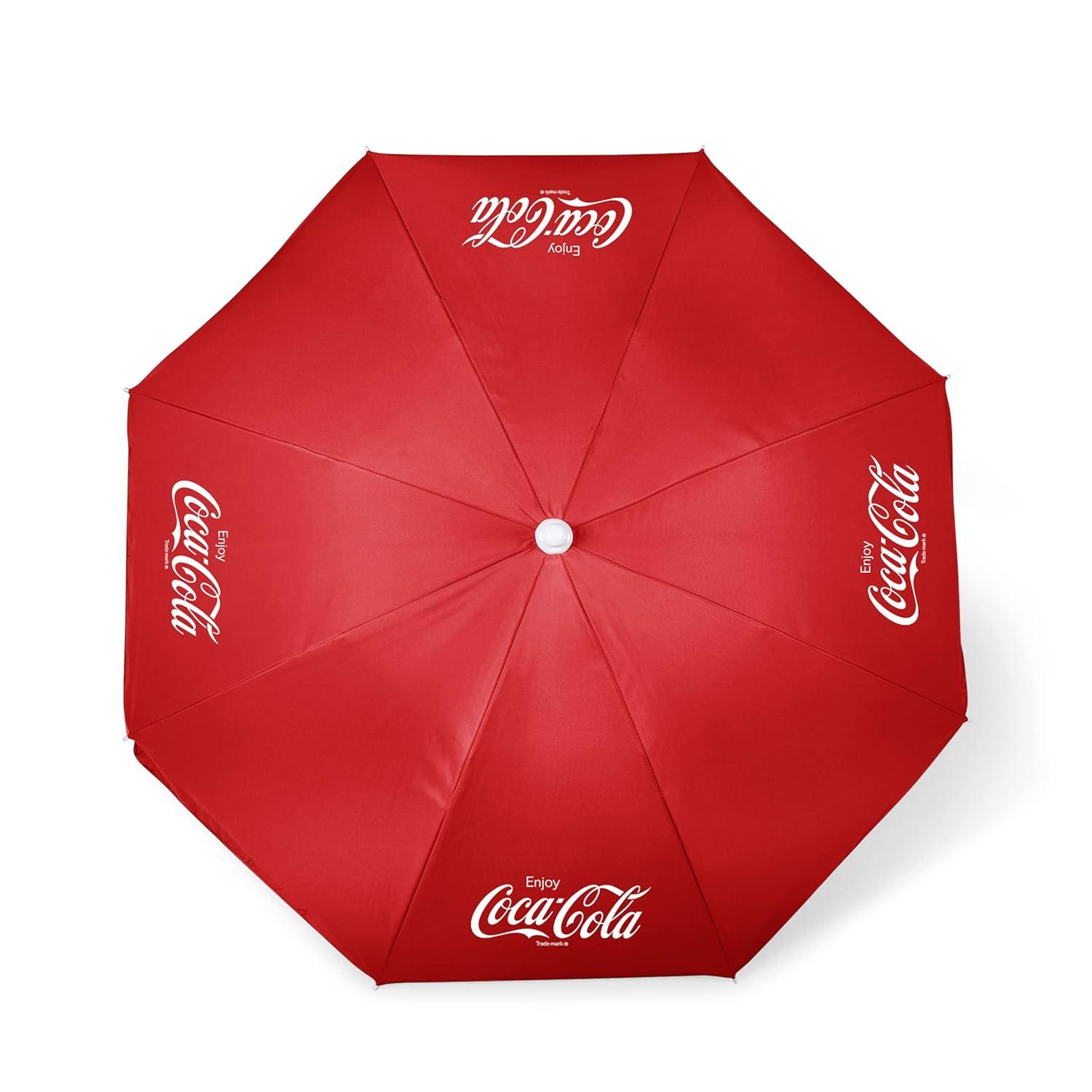 PICNIC TIME Outdoor Canopy Sunshade Beach Umbrella 5.5', Small Patio Umbrella, Beach Chair Umbrella