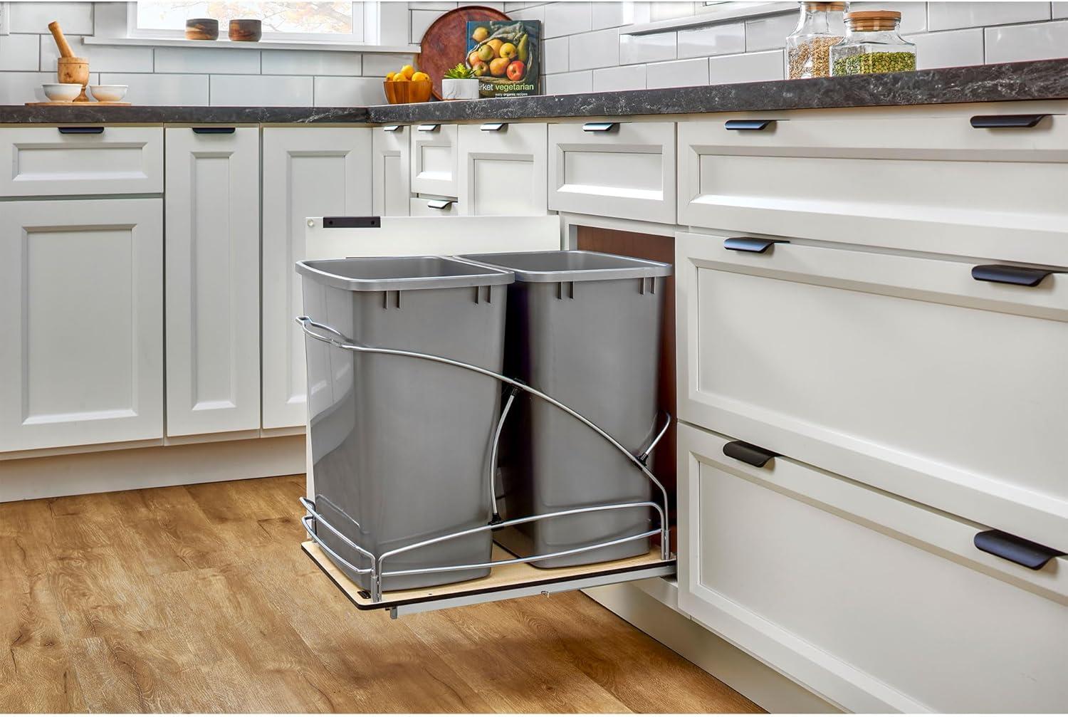 Rev-A-Shelf Rev-A-Shelf Double 27 qt. Pullout Trash Containers