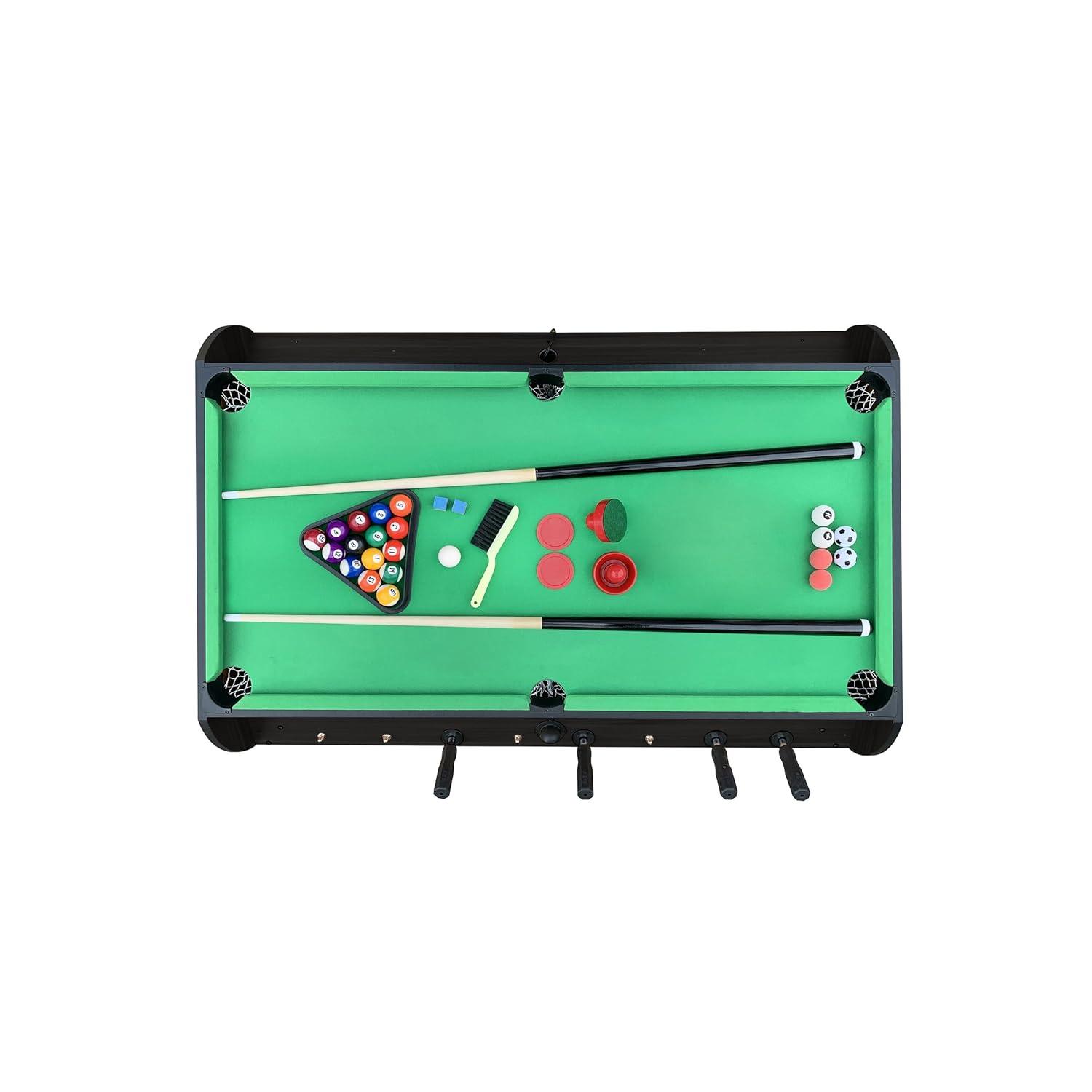 KICK Foosball Tables KICK Triplex 55″ Telescopic Rods 3-in-1 Swivel Multi Game Table Set for Game Room, Friends & Family