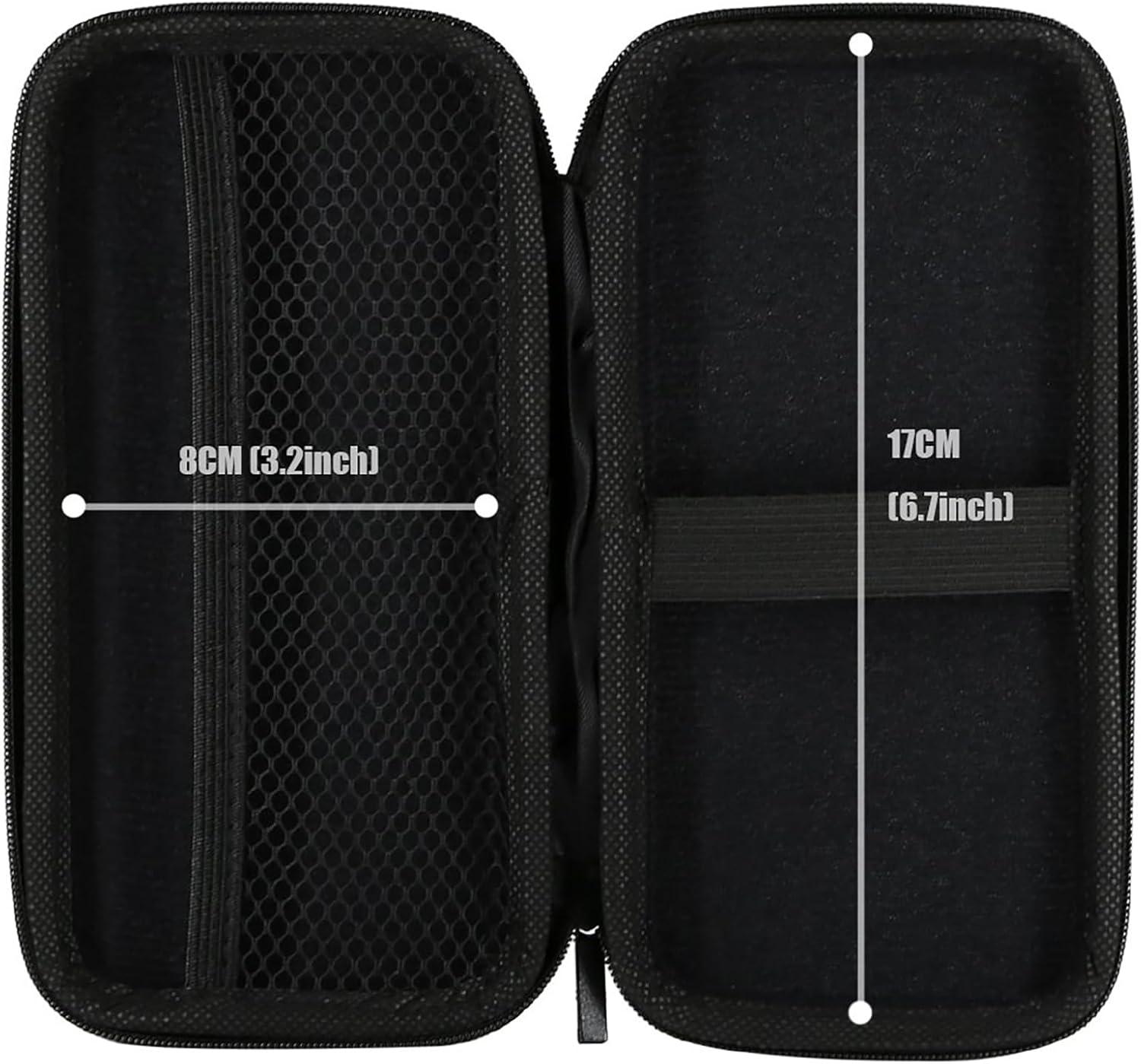 iMangoo Shockproof Travel Essentials Organizer Case, Small Accessories Hard Protective Pouch Electronics Purse for Women Men Zipper Tech Cord Cable Power Bank Charger 6.5x3.2x1 In (Black)