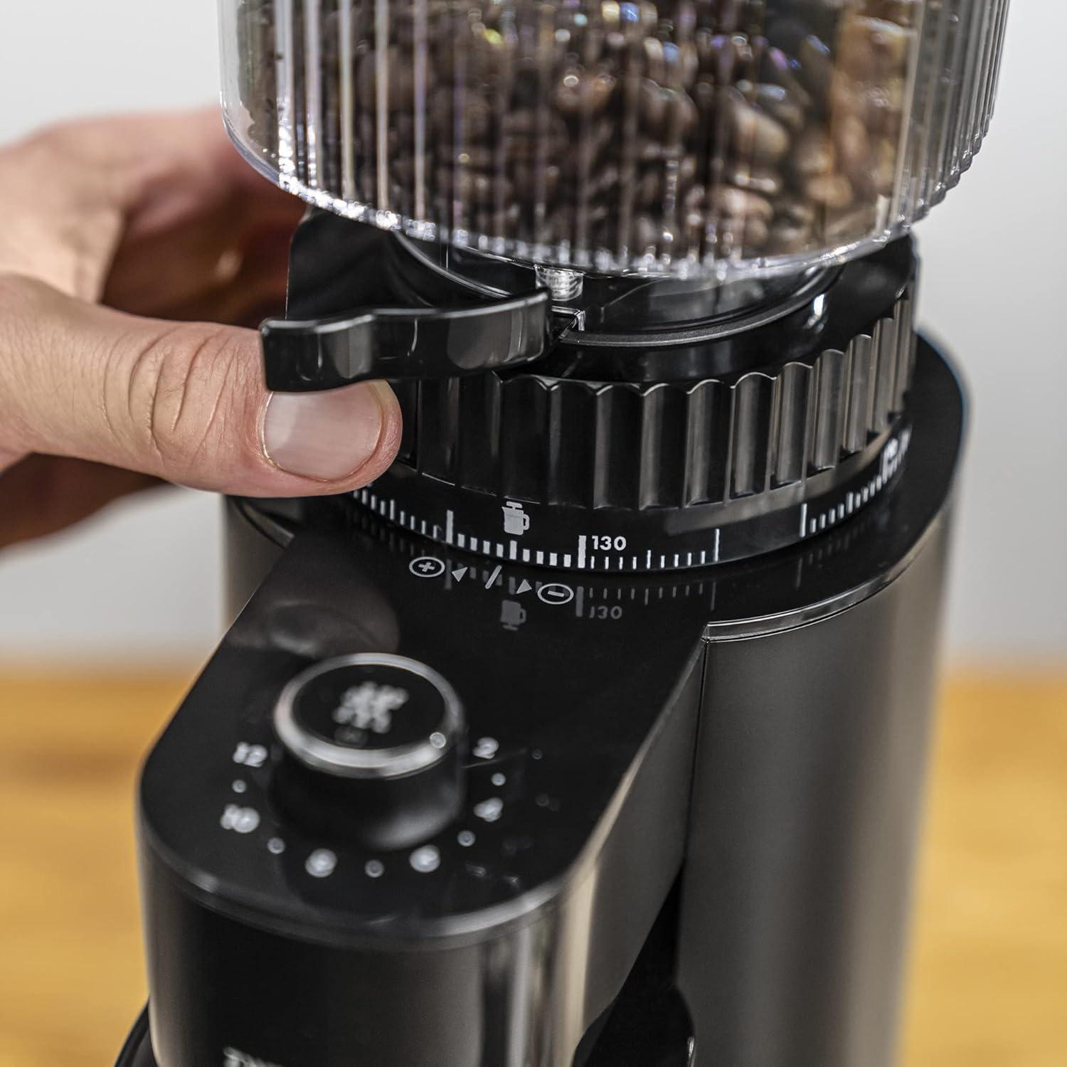 ZWILLING Enfinigy Burr Coffee Grinder Electric, 140 Coffee Grinding Options from Espresso to Drip Coffee