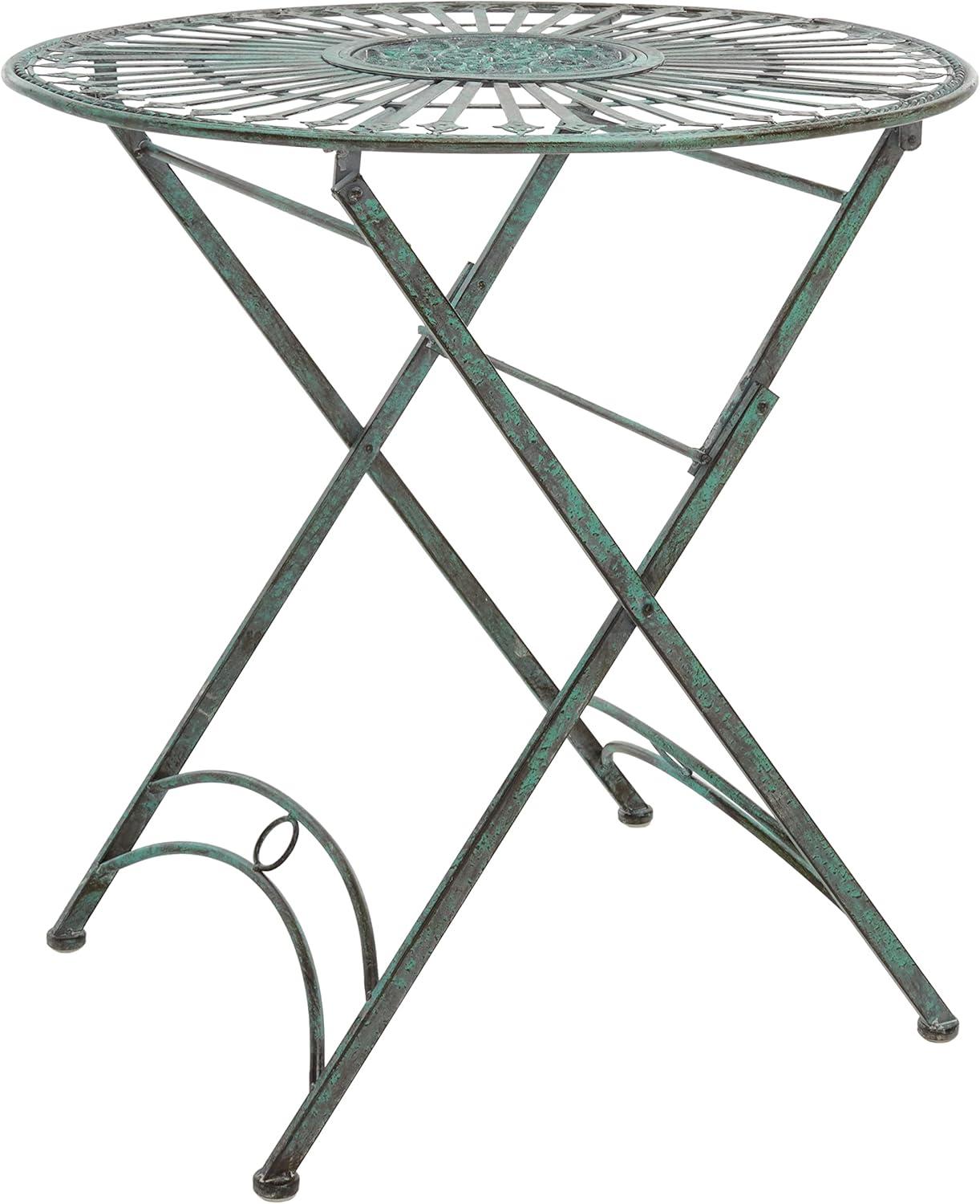 Belen Bistro Set, One Table And Two Chairs - Outdoor - PAT5020 - Antique Dark Green - Safavieh