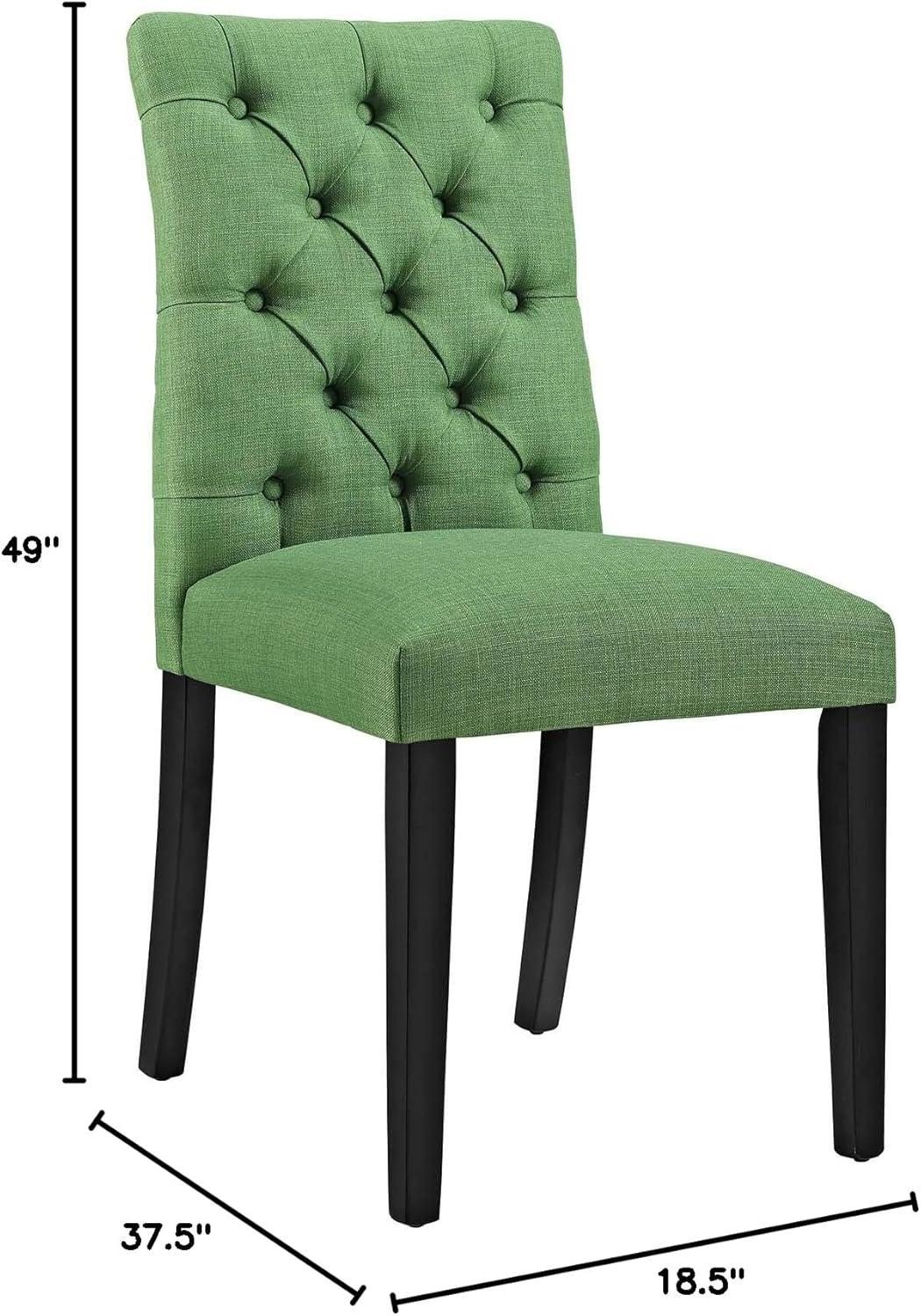 Kelly Green Tufted Upholstered Parsons Side Chair