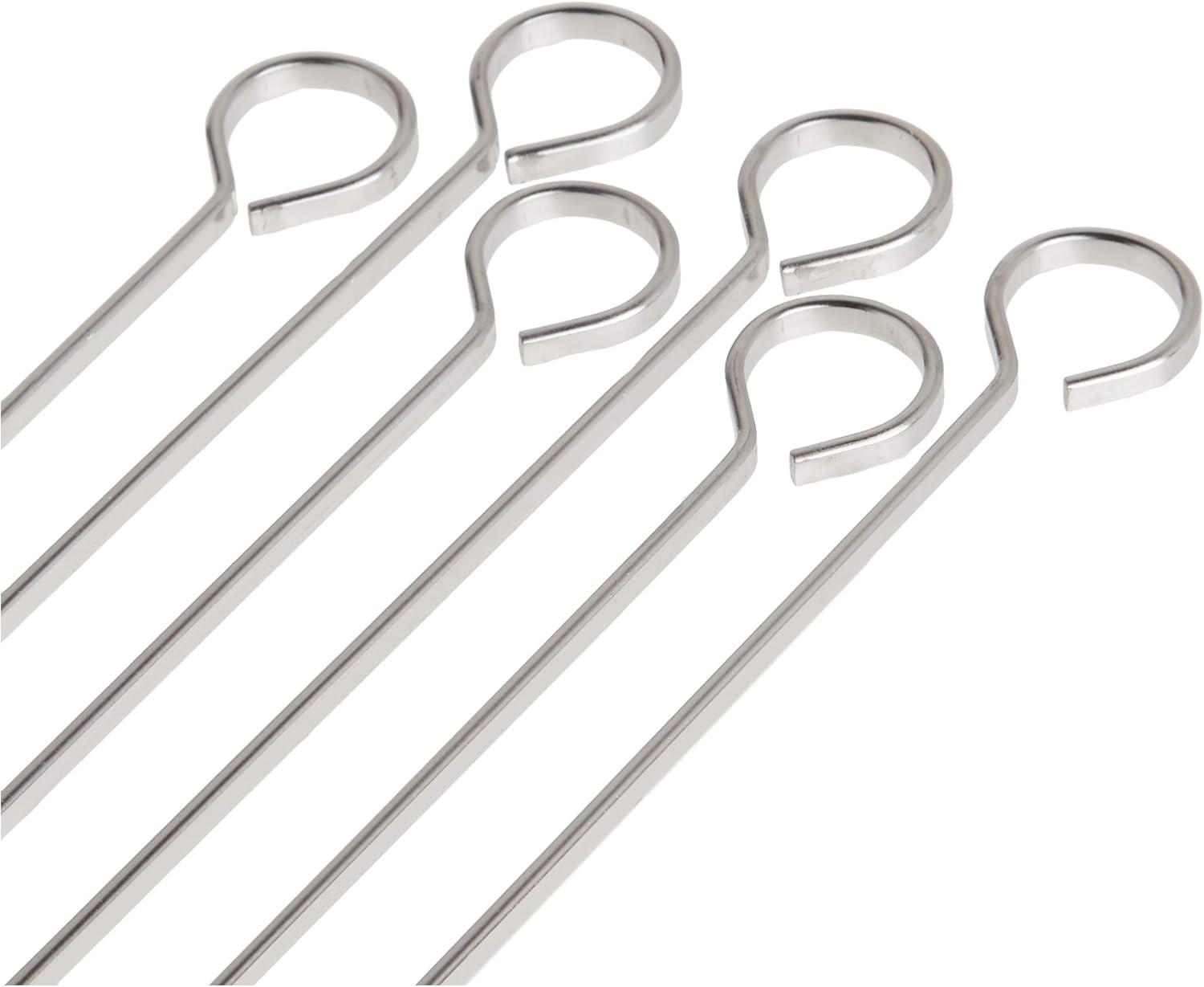Norpro Stainless Steel 12-Inch Barbeque Skewers, Set of 6