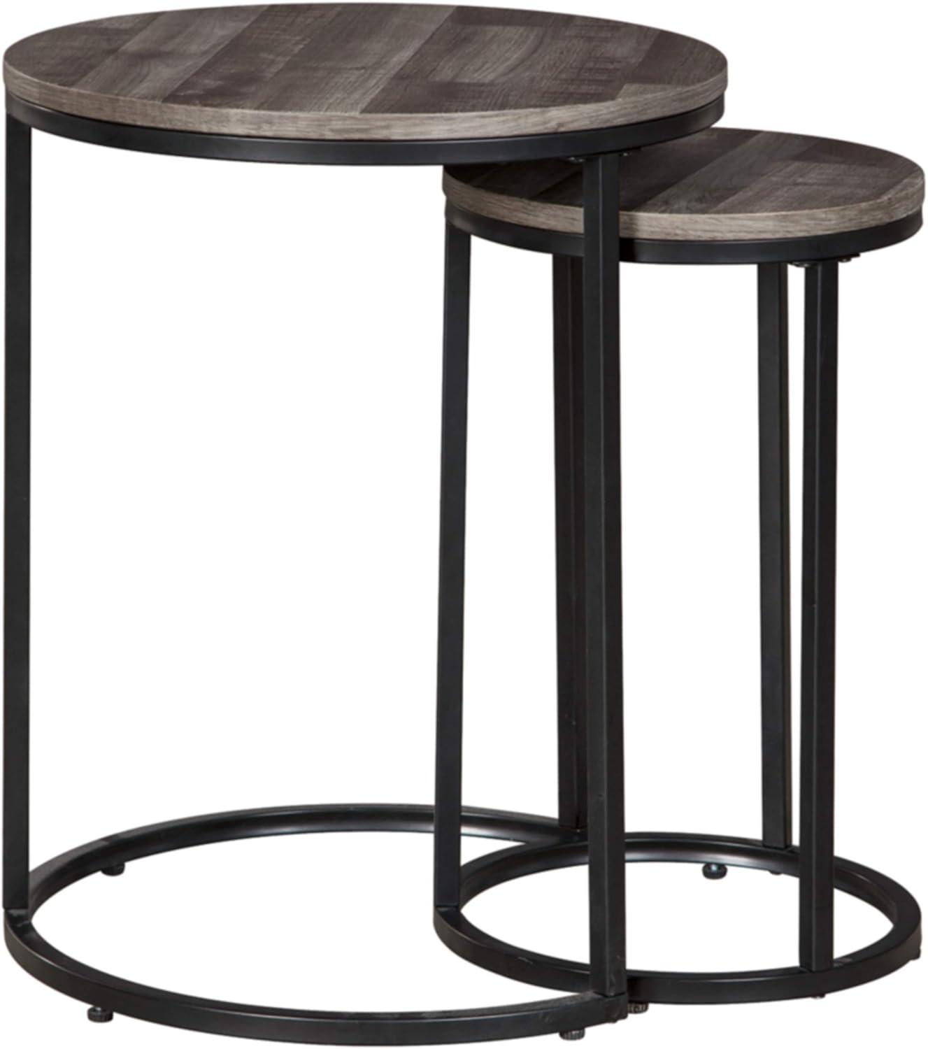 Signature Design by Ashley Casual Briarsboro Accent Table (Set of 2)  Black/Gray