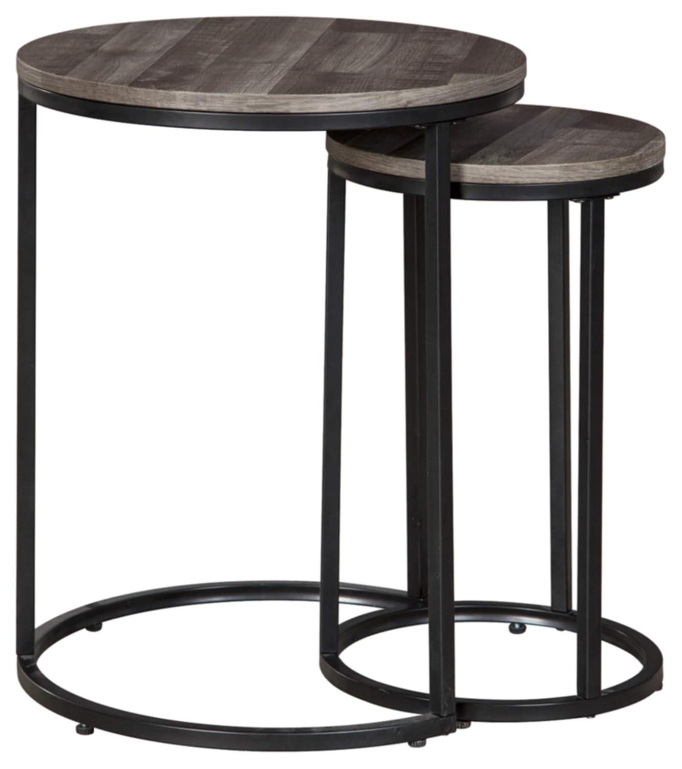 Signature Design by Ashley Casual Briarsboro Accent Table (Set of 2)  Black/Gray