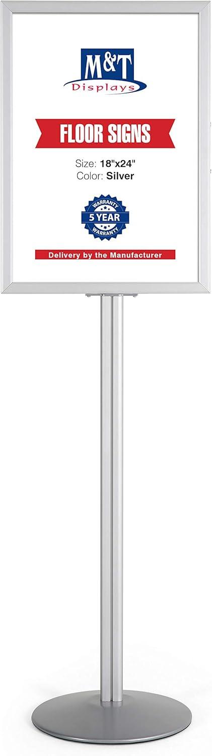 MT Displays Aluminum Pedestal Sign Holder Stand