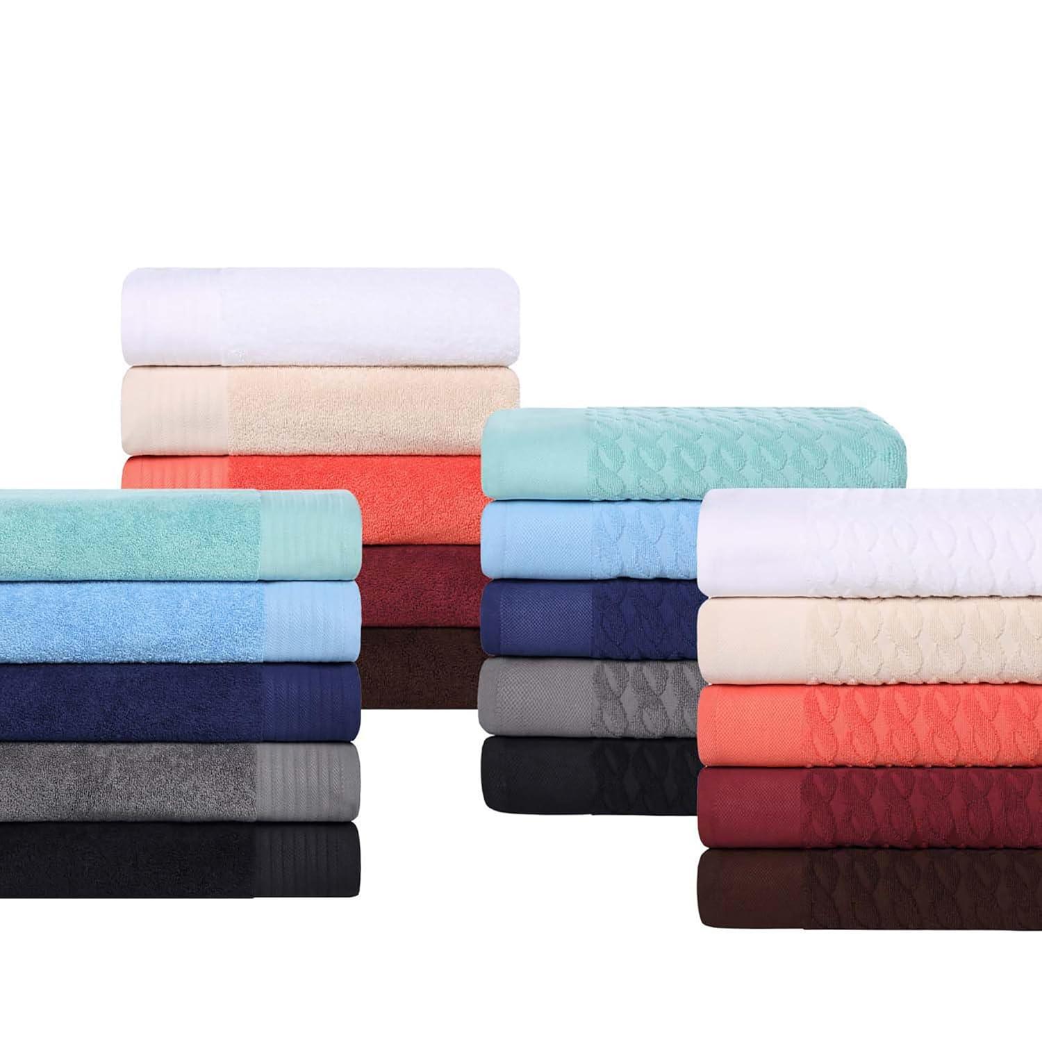 Superior Turkish Cotton Highly-absorbent 6-Piece Hand Towel Set for Bathroom, Spa, and Gym, Cascade
