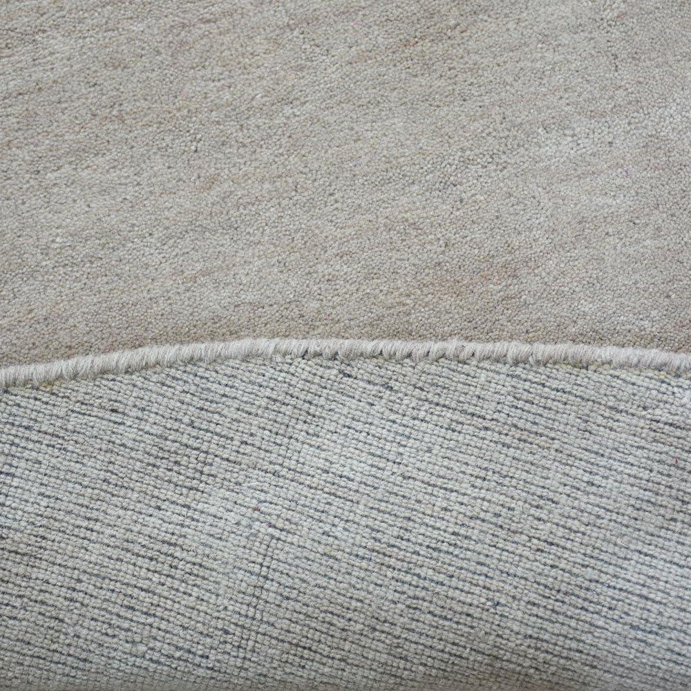 Rugsotic Carpets Alfombras Hechas a Mano Telar Anudado Redondo 10'x10' Lana Beige para Uso en Interiores