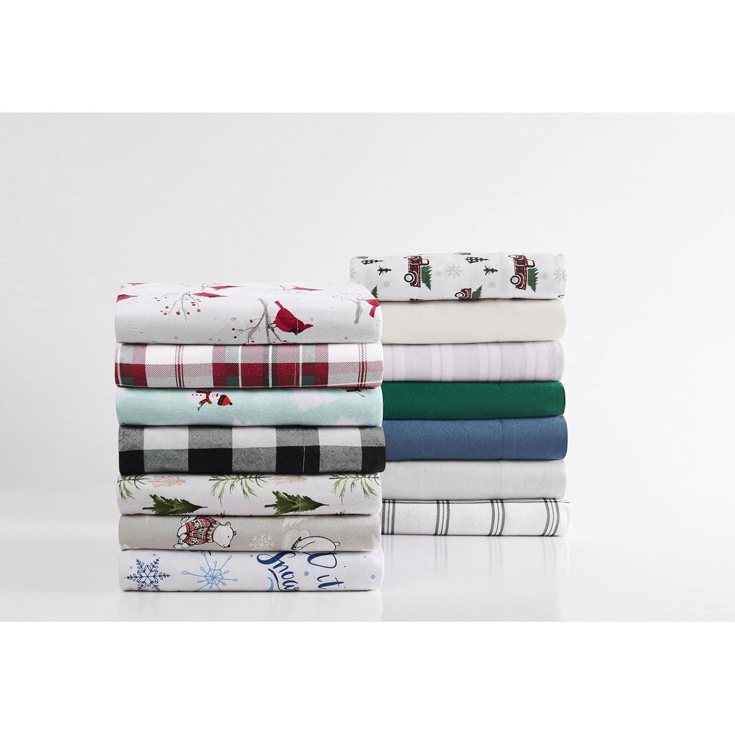 Truly Soft Traditional Cozy 100% Cotton Standard Plaid Sheet Set