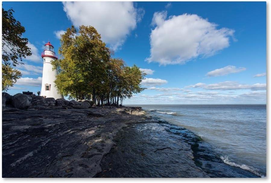 Trademark Fine Art - Kurt Shaffer 'Marblehead Lighthouse Ohio' Canvas Art - 22x32