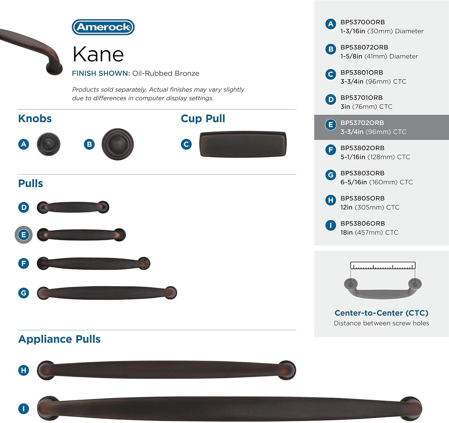 Kane 3 3/4" Center to Center Bar Pull