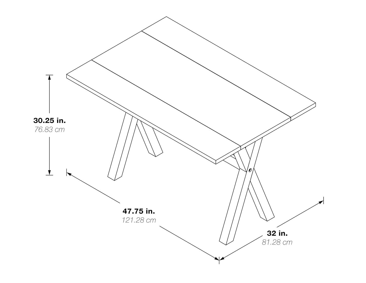 OSP Home Furnishings McKayla Flip Top Table in Distressed Washed Grey Finish