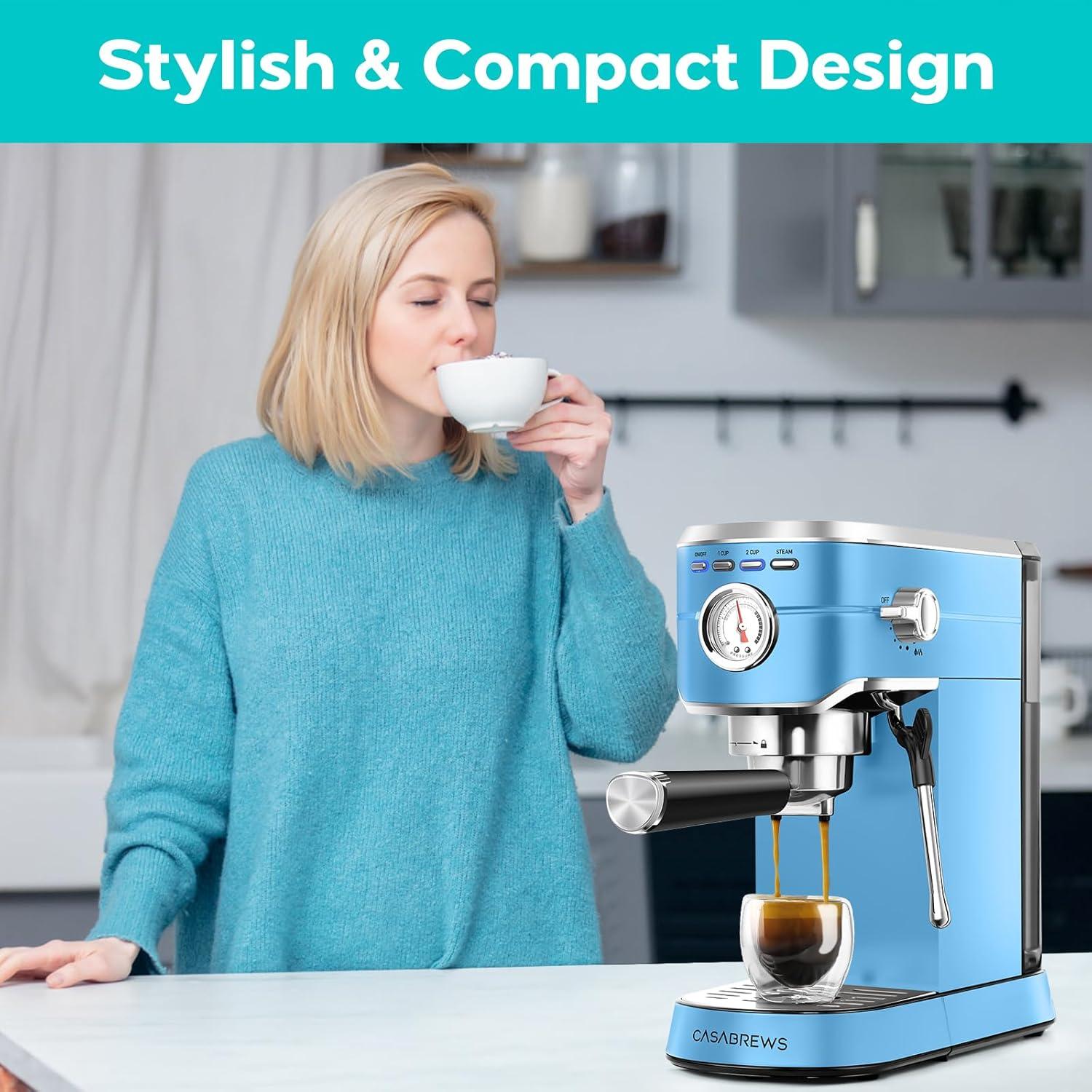 CASABREWS CASABREWS CM5418 20 Bar Espresso Machine Coffee Maker W/ Powerful Steam Wand Stainless Steel