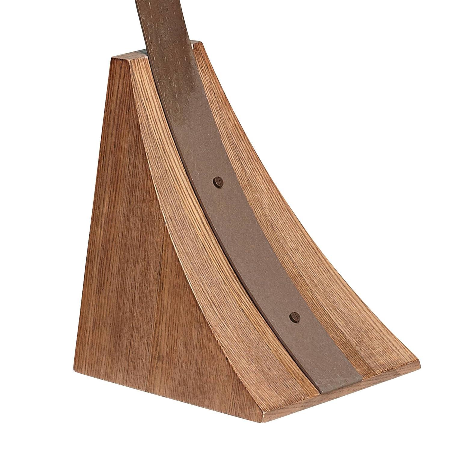 Franklin Iron Works Mission Arc Floor Lamp with USB Charging Port 66 1/2" Tall Dark Rust Amber Mica Shade for Living Room Reading